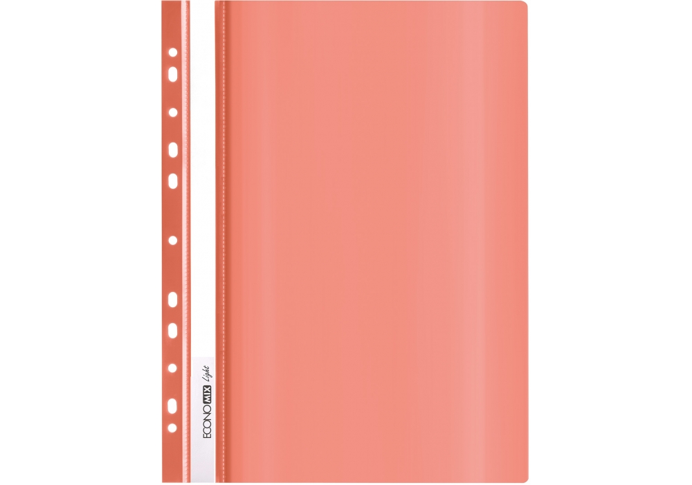 Папка-швидкозшивач ECONOMIX А4 з перф. Light, глянець червоний (E38504-03)